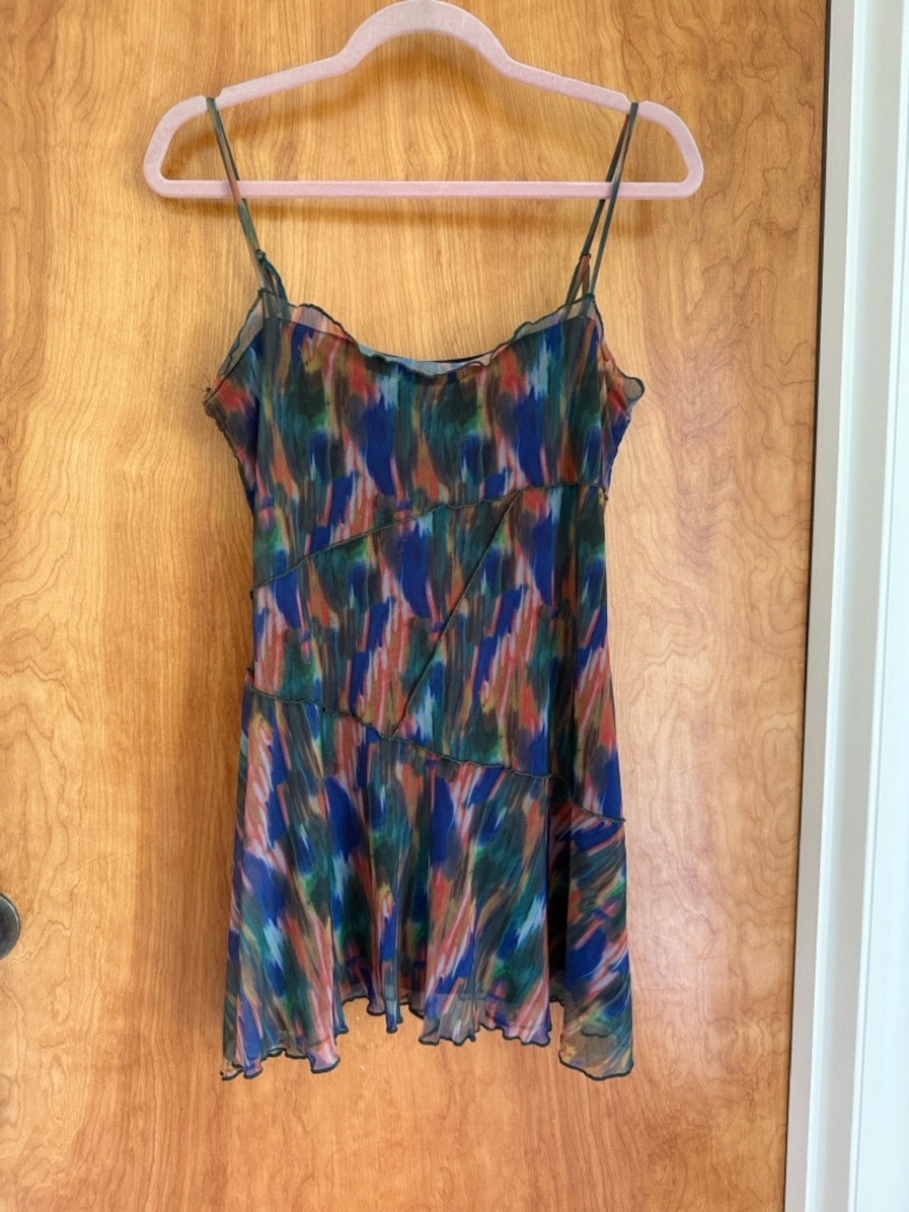 Urban Outfitters Multicolor Watercolor Slip Dress